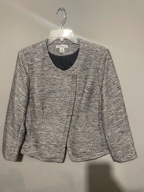 Liz Claiborne women's large gray metallic suit jacket